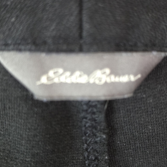 Eddie Bauer Women's Black Ponte Knit Stretchy Straight Leg Pants Size 12 Office - Picture 7 of 9